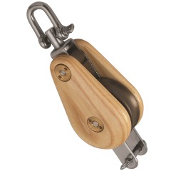 Barton - Single - Swivel - Becket - Classic Wooden Block S2 - 50445