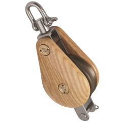 Barton - Single - Swivel - Becket - Classic Wooden Block S3 - 50460