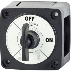 Blue Sea - 6005200 Battery Switch With Key - Black - 300A - Mini - Marine rated - IP66 - OFF/ON