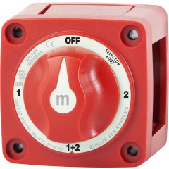 Blue Sea - Battery Switch - Mini - Marine rated - IP66 - 4 Way -OFF/1/2/1+2 - PN. 6007