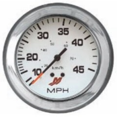 Mercury 10 - 45 mph White/Chrome Speedometer - MerCruiser - Outboard - Quicksilver - 79-895285A41