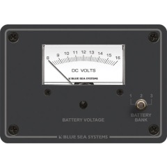 Blue Sea - DC analog Voltmeter Panel - 8 to 16V DC - PN. 8015