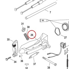 Mercury - BRACKET Tiller - Quicksilver - 821455A4