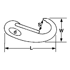 Talamex - SNAP HOOK/EYE 50MM BULK - 87.228.050