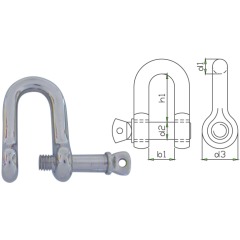 Talamex - SHACKLE D CAPTIVE PIN 10MM BULK - 87.556.210