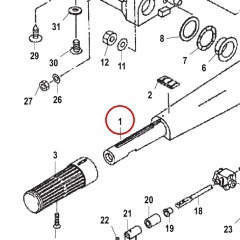 Mercury - Handle Steering - Quicksilver - 8M0047218