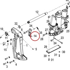 Mercury - LEVER ASSEMBLY Tilt Lock - Quicksilver - 8M0115104