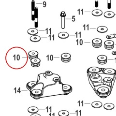 Mercury - Center Alternator Mount - Quicksilver - 8M0183795