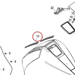 Mercury - V8 Bezel Assembly - Quicksilver - 8M0219155