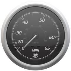 Mercury Speedometer 65MPH - Sport Black/Brushed Stainless - 79-8M6020040