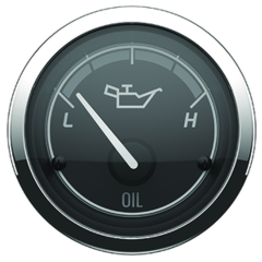 Quicksilver Oil Pressure Gauge - Classic Black/Chrome - Mercury - 79-8M6020096