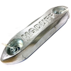 MG Duff Zinc Hull Anode 4kg with Backing Sheet, Nuts & Washers - ZD78BKIT