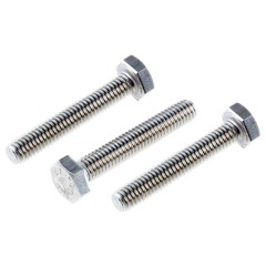 6mm x 35mm Stainless Hex Screw - A4-70 (Qty 3)
