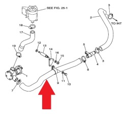 YAMAHA Hydra-drive - Water Feed Hose - ME432 - N60-12577-00