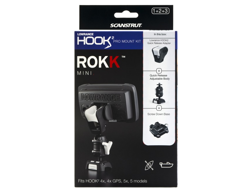 ROKK Pro mount kit for Lowrance Hook2 4x / 5 - (with screw down