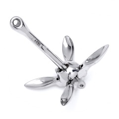 Anchor - Weighted End Folding Grapnel Stainless Steel 3.2Kg