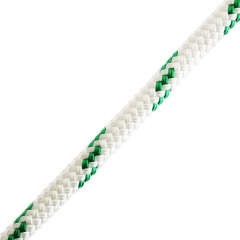 Yachtmaster Rope - For Sheets and Halyards - White / Green Fleck 10mm