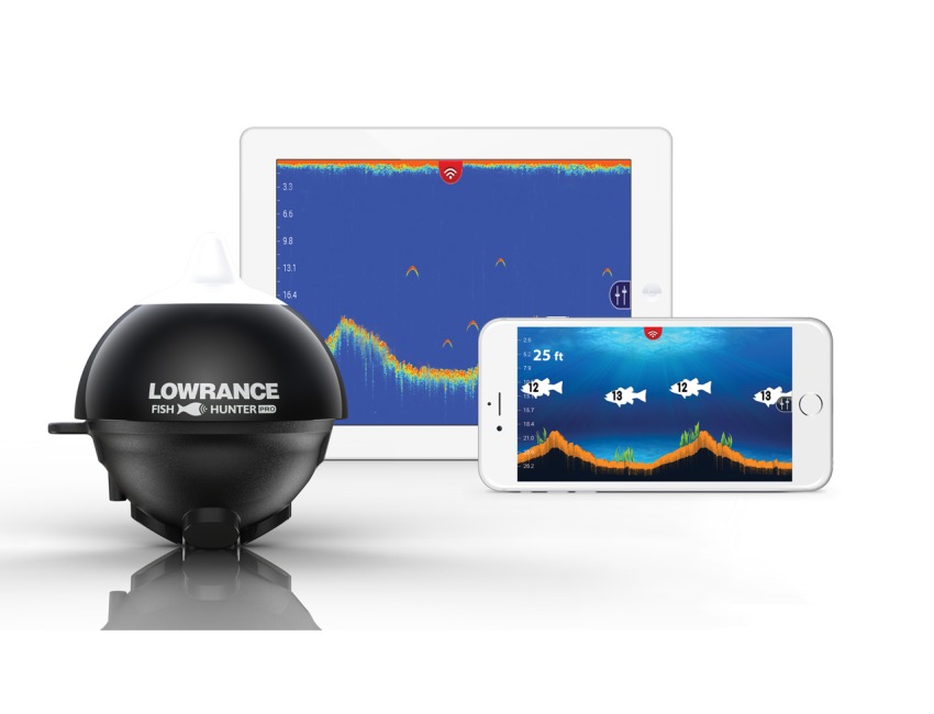 Lowrance Fish Hunter PRO - Castable fish finder - Display on